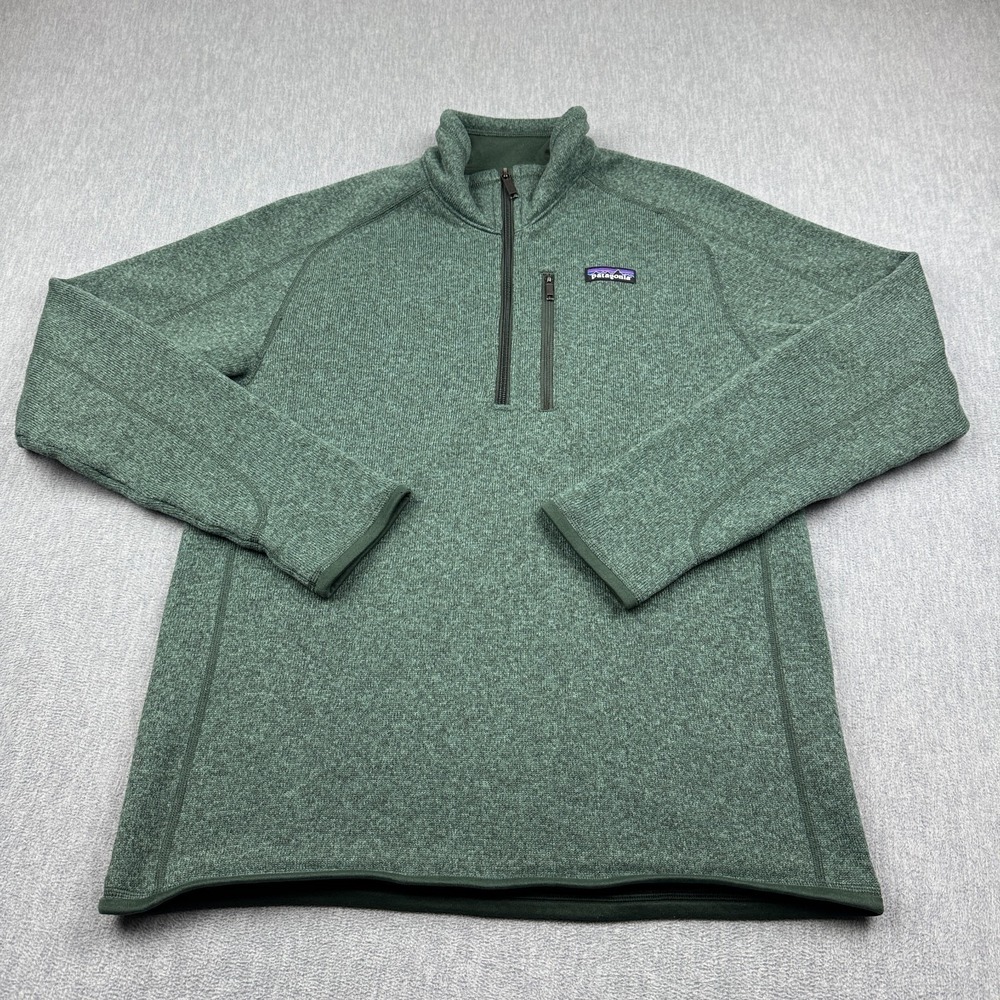 Patagonia Better Sweater Jacket Men M Green 1/4 Zip Sweatshirt Pullover STY25522